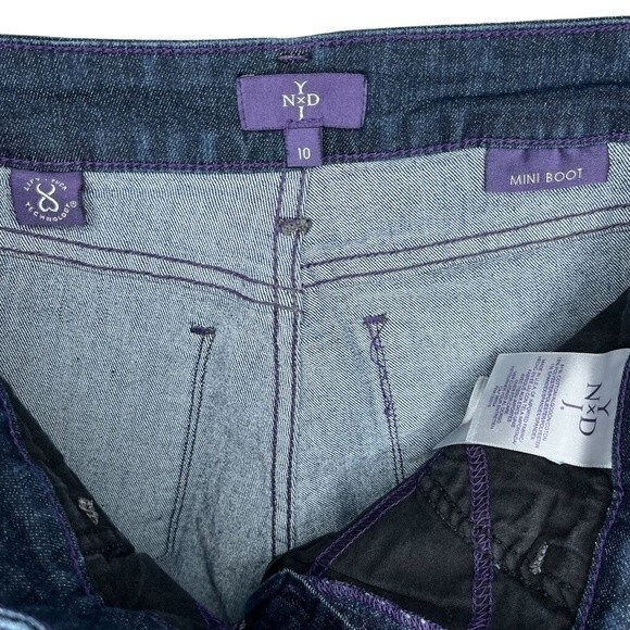 NYDJ Mini Boot Cut Jeans sz 10 * Dark Wash Stretch Denim Lift Tuck Technology - Picture 8 of 8